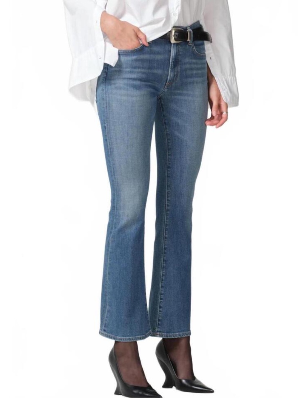 CITIZENS OF HUMANITY emannuelle mid rise bootcut jean sz 25 medium blue flare